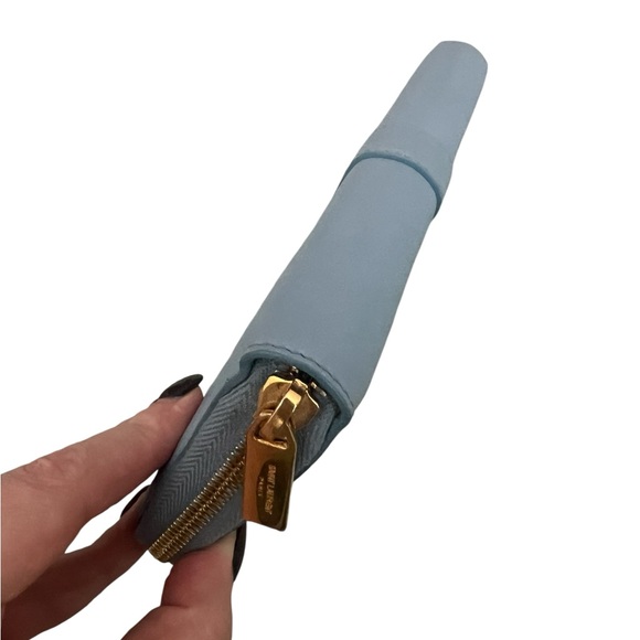 SAINT LAURENT Bleu Glacier Calfskin Leather Classic Y Zip Wallet - Picture 6 of 13